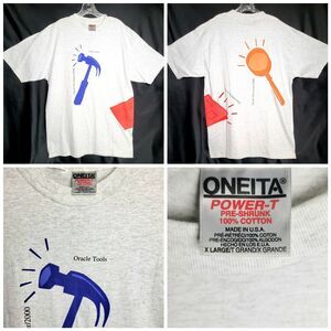 Y2K Oracle Single Stitch 2000 Tshirt Oneita Sz XL TECH GEEK AOP NWOT USA *READ*